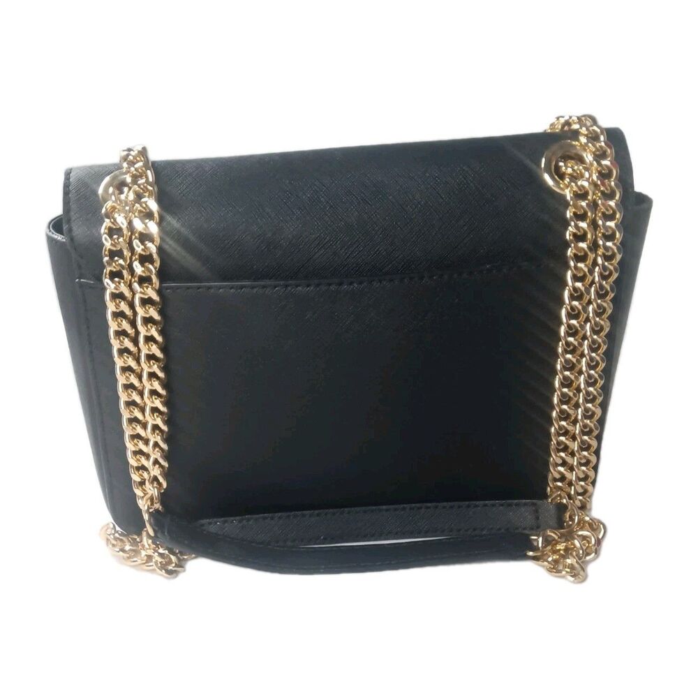 Michael Kors Brandi Medium Saffiano Leather Shoulder Bag Black - Picture 4 of 15